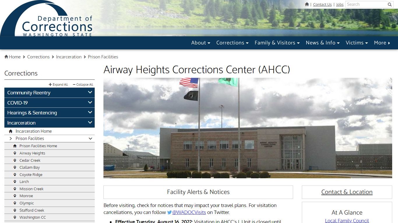 Airway Heights Corrections Center (AHCC) | Washington State Department ...